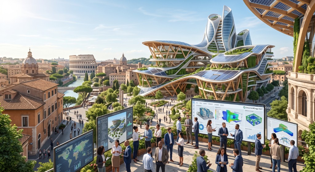StructuralEngg-2027 conference professionals with futuristic sustainable architecture